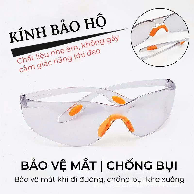Kính bảo hộ nam nữ thời trang chống tia UV chống giọt bắn chống khói bụi giá rẻ HANASO 573