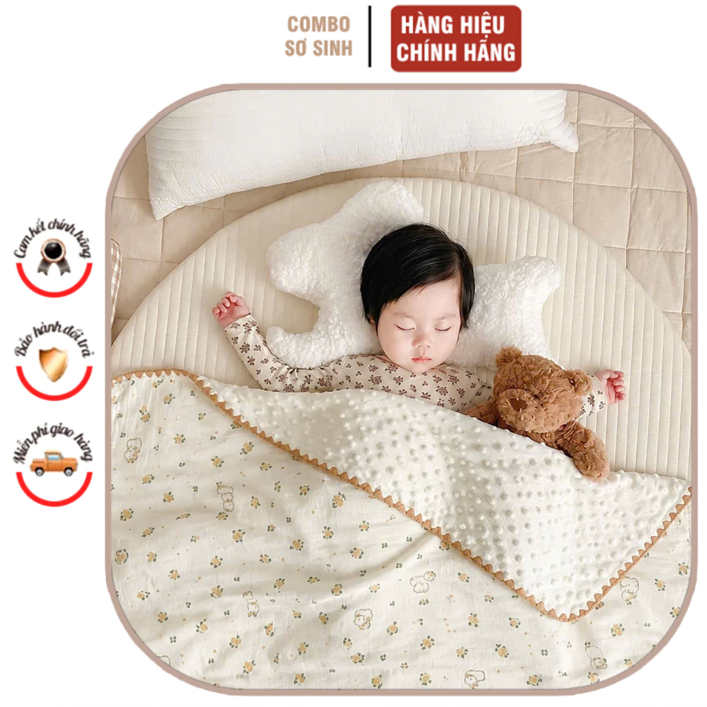 Chăn bông/chăn lông tuyết hạt đậu Monona và muslin siêu mềm và thoáng khí