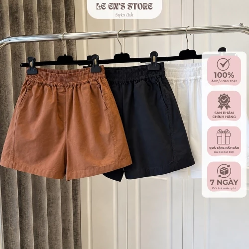 Quần Đùi Ngắn Nữ Chất Thô Kaki – Quần Short Nữ Form Rộng Trẻ Trung Phong Cách Hàn Quốc - Q128