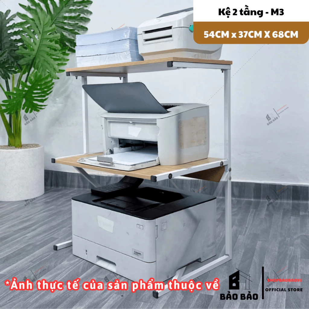 Kệ để đồ nhà bếp lò vi sóng khung sắt sơn tĩnh điện gỗ MDF bền đẹp-M23
