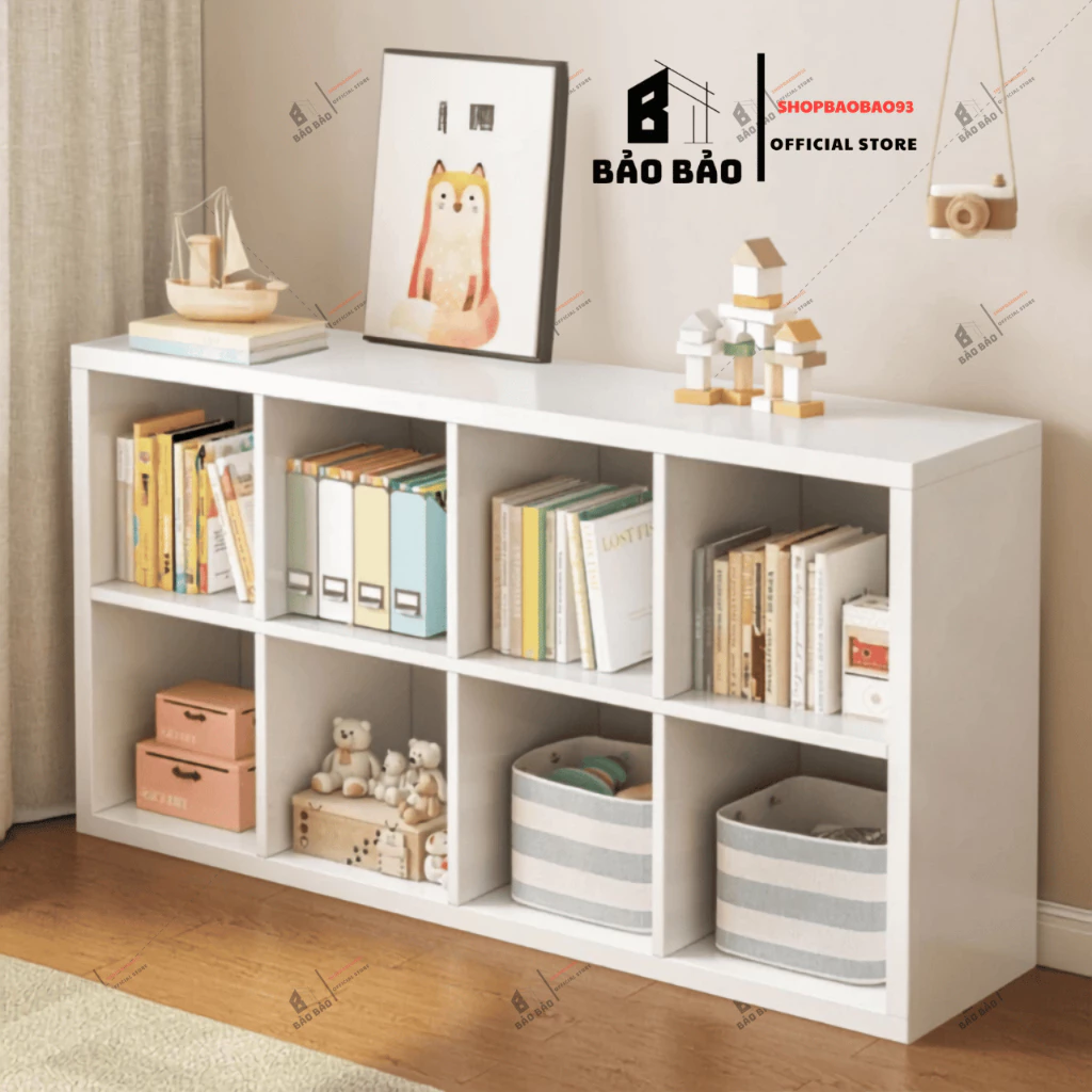 Kệ sách để sàn nhà kệ gỗ đựng đồ đa năng chất liệu gỗ MDF phong cách tối giản - X25