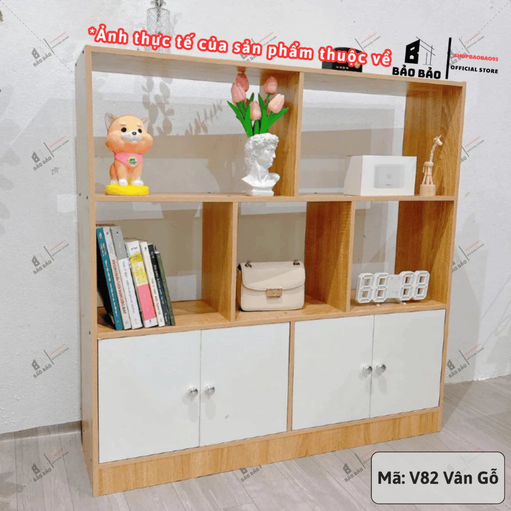 Kệ đa năng gỗ MDF tủ decor phong cách hiện đại - V82