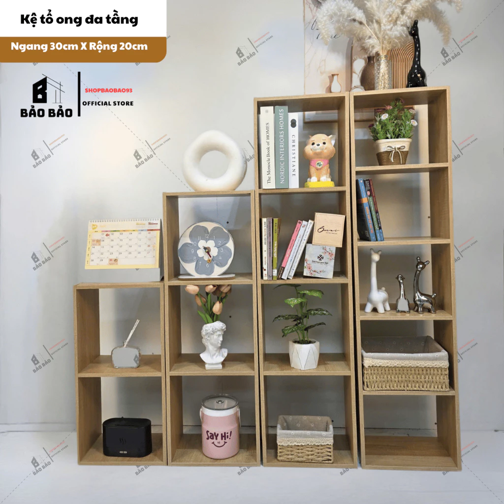 Kệ Trang Trí Gỗ Tổ Ong 234 – Thiết Kế Hiện Đại, Bền Đẹp, Dễ Lắp Ráp