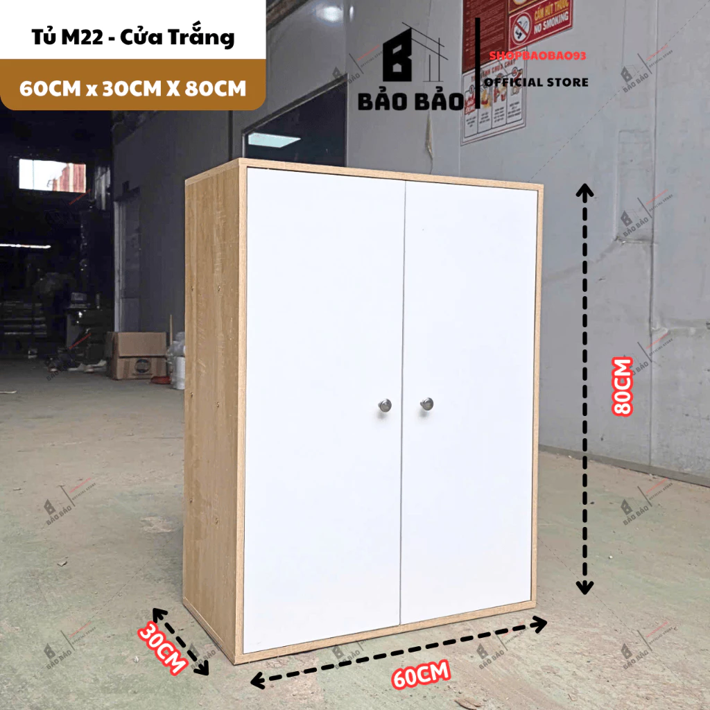 Tủ giày gỗ để sàn nhà Bảo Bảo kệ gỗ đựng đồ chất Liệu gỗ MDF Hiện Đại - M22