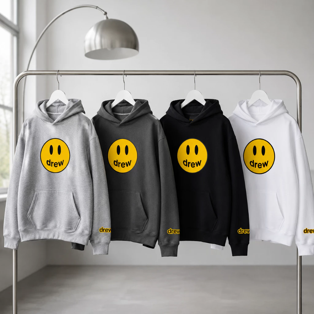 Áo Hoodie Unisex SMILE Tay Dài Nón 2 Lớp Trùm Qua Đầu Vải Nỉ Bông Dày Dặn - TOMANO