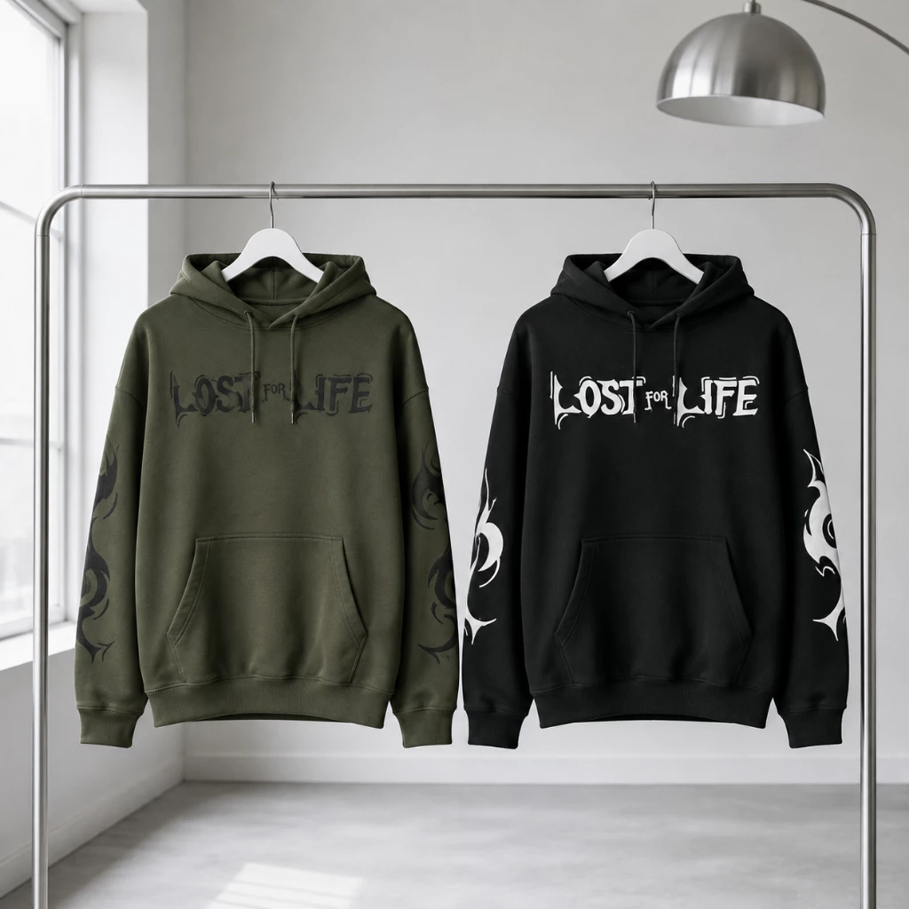 Áo Hoodie Unisex DARK Tay Phồng Nón 2 Lớp Trùm Qua Đầu Vải Nỉ Bông Dày Dặn - TOMANO