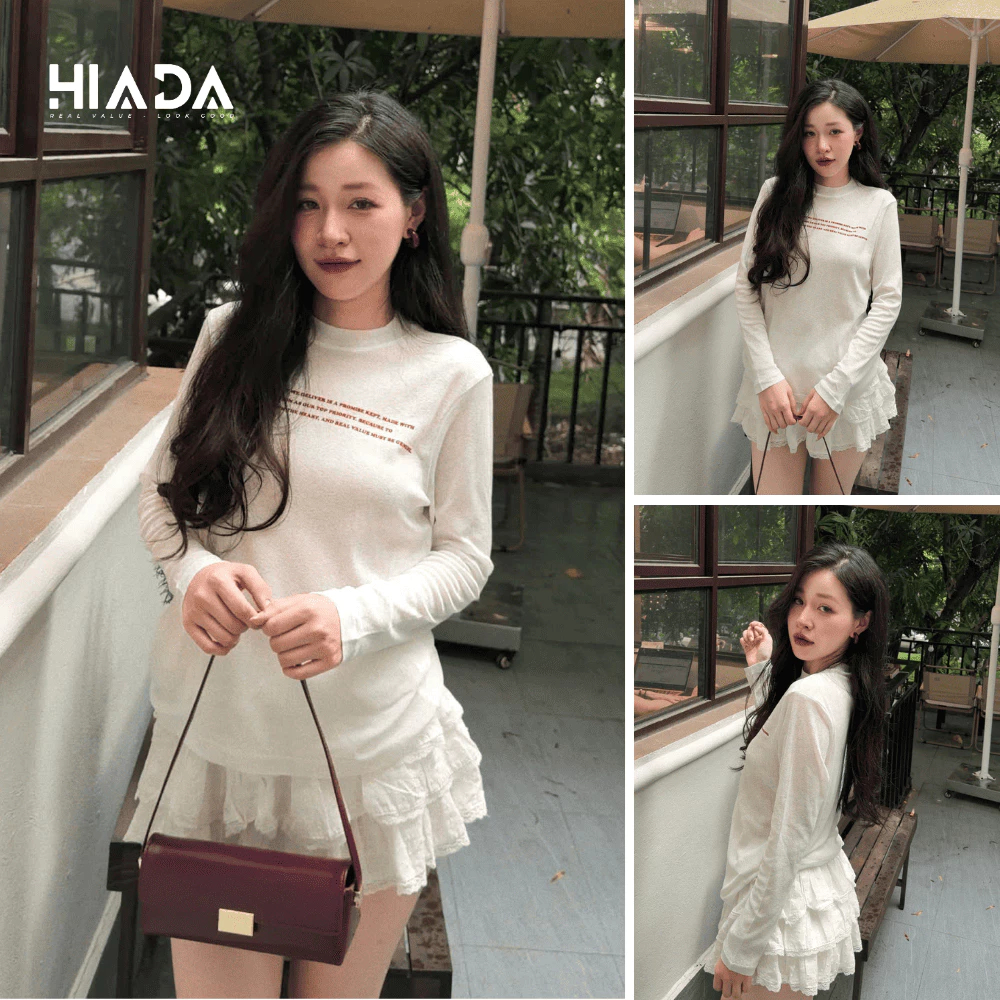 [ MỞ BÁN 08/08 ] Áo thun dài tay nữ form Babytee, Chất liệu thun sương mỏng, co giãn 4 chiều, In lụa cao cấp [HIADA 37]