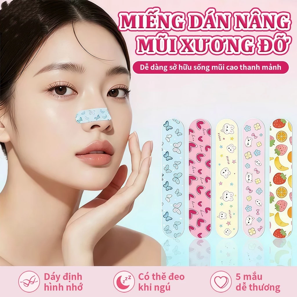 🎀yunqi🎀Hộp 10/30 Miếng Dán Mũi,Định Hình Mũi Miếng Dán,Vải Mềm Thoáng Khí,Hỗ Trợ Trí Nhớ 16D,Thu Nhỏ Mũi Và Mũi Cầu Nâng