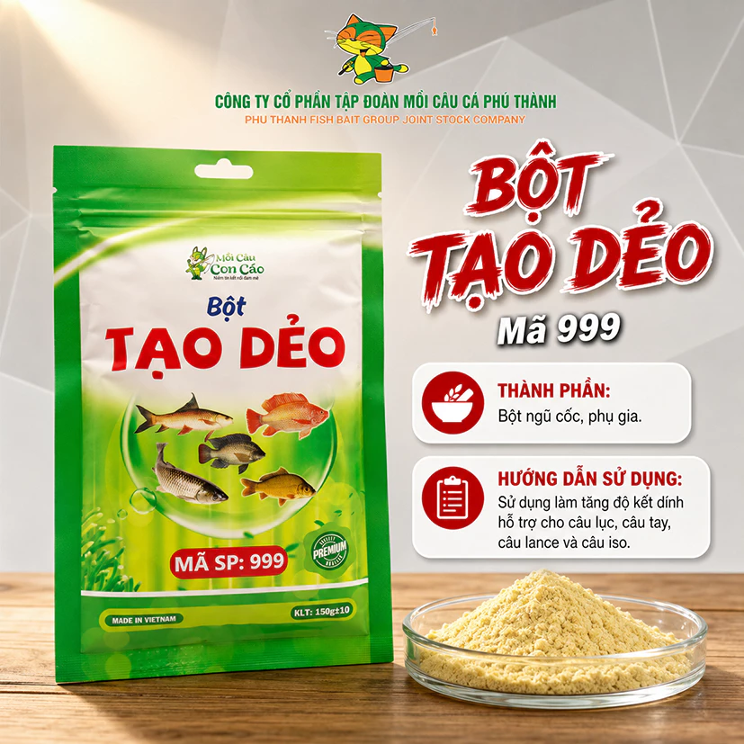 COMBO 3 GÓI Bột tạo dẻo Con Cáo mã 999 chính hãng Phú Thành 150g