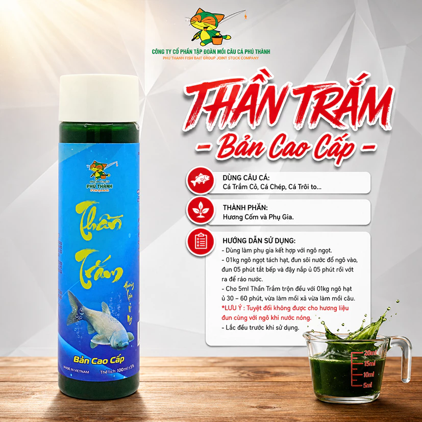 THẦN TRẮM - chuyên dùng câu cá trắm cỏ, tắm đen và cá chép lớn chính hãng Phú Thành