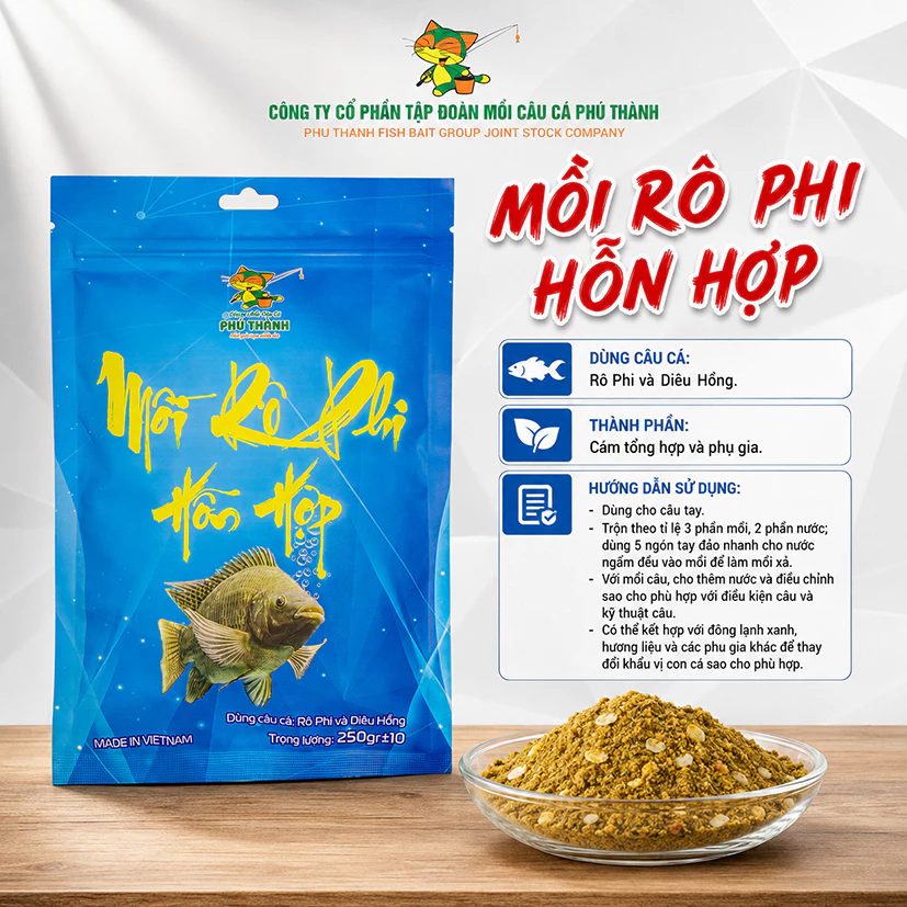 RÔ PHI HỖN HỢP -  chuyên dùng câu cá Rô Phi