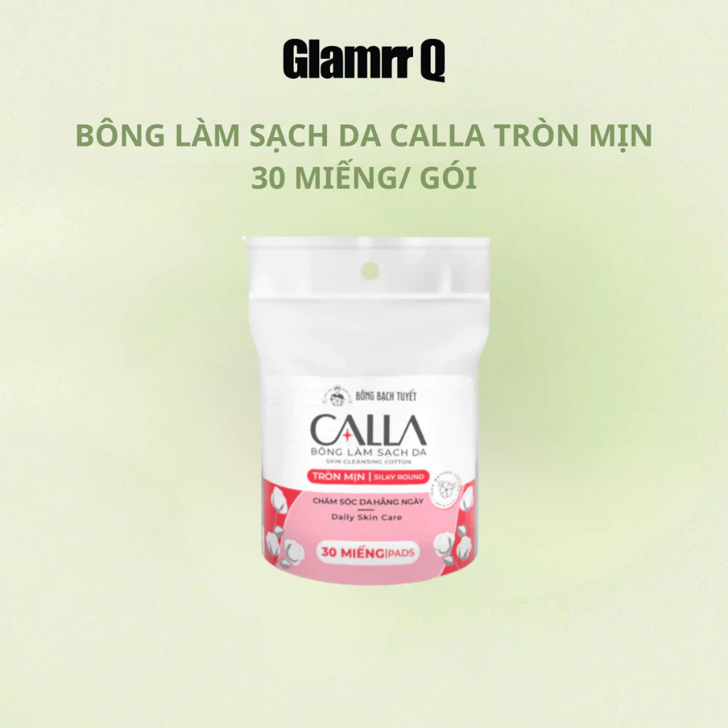 [HÀNG TẶNG KHÔNG BÁN] BÔNG LÀM SẠCH DA CALLA TRÒN MỊN 30 MIẾNG/ GÓI