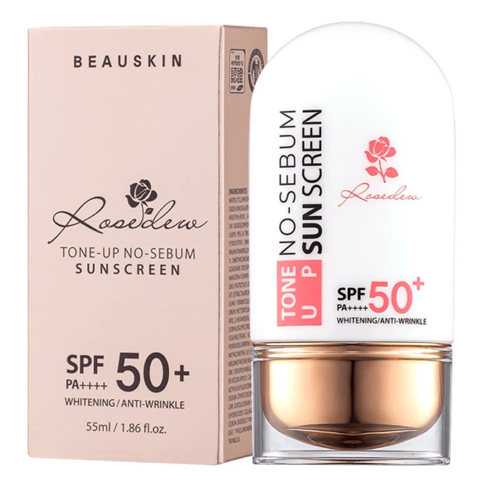 Kem Chống Nắng Kiềm Dầu Nâng Tông Beauskin Rosedew Toneup No Sebum Sunscreen