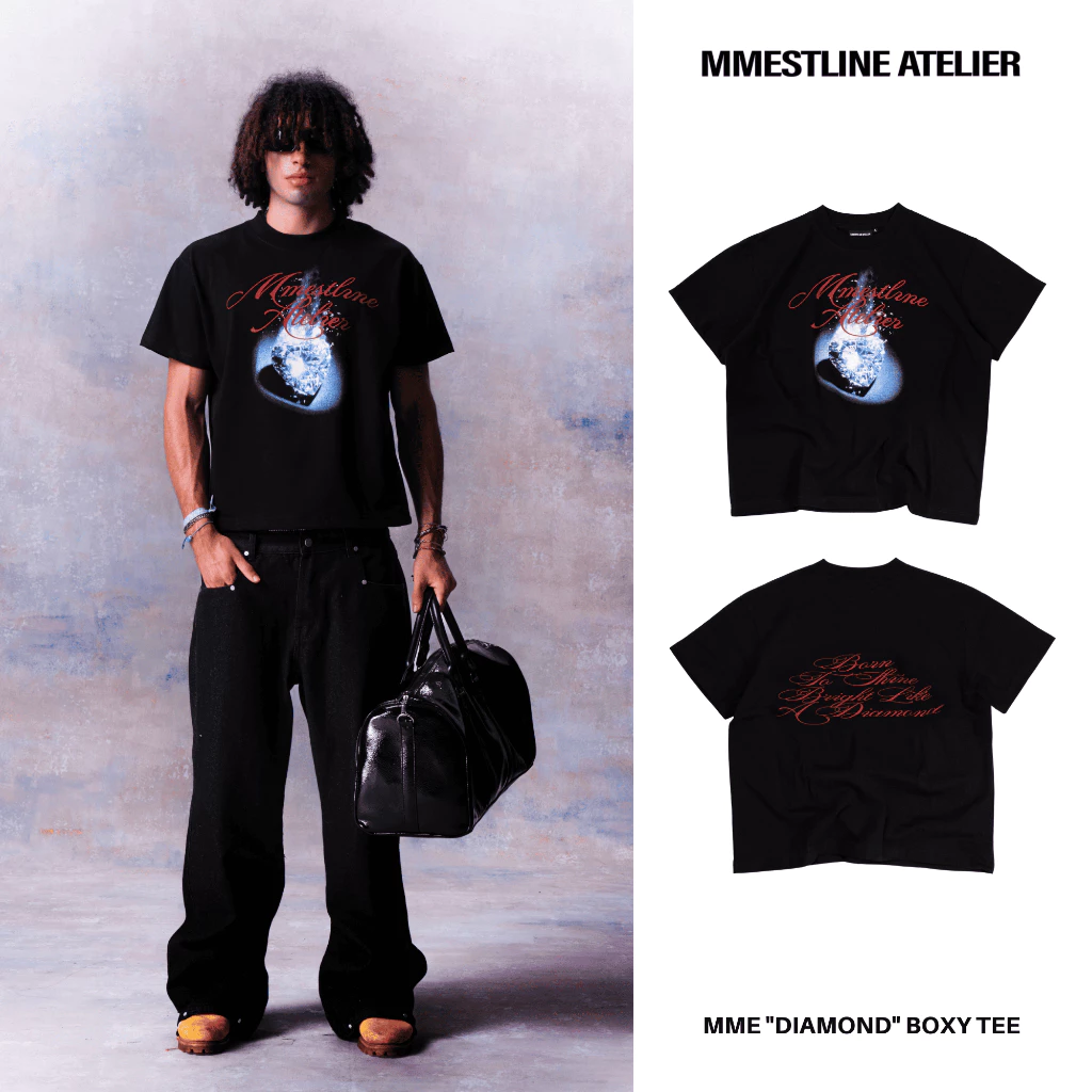 [ LIMITED EDITON ] Áo Thun Đính Kim Cương MMESTLINE " DIAMOND " Premium Cotton Form Boxy