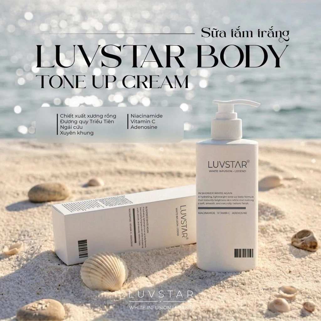 Sữa Tắm Trắng Luvstar Body Tone Up Cream Mẫu Mới
