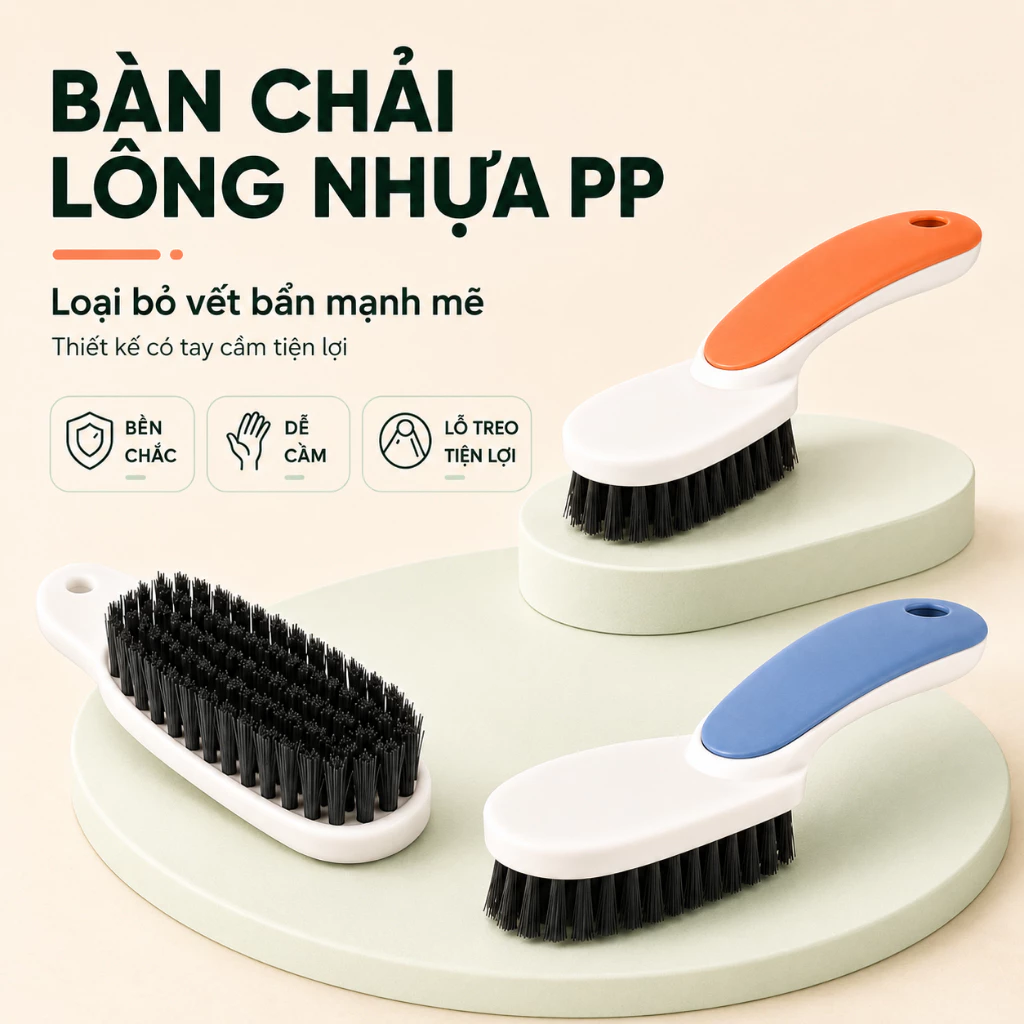 Bàn Chải Chà Giày Mini Đa Năng Tay Cầm Dài Nhiều Màu