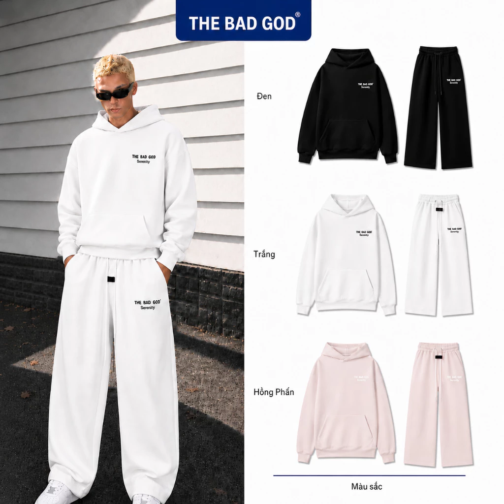 [NEW ARRIVALS 2026] Set Bộ Hoodie THE BAD GOD Winter Set Unisex Chất Liệu Nỉ Bông Mềm Mịn Dày Dặn Ấm Áp Dễ Phối Đồ