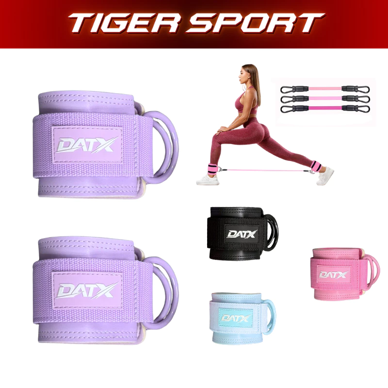 Quấn Cổ Chân Tập Gym DX-2201 Chất Liệu Da , Tập Chân Mông Với Cáp Chính Hãng