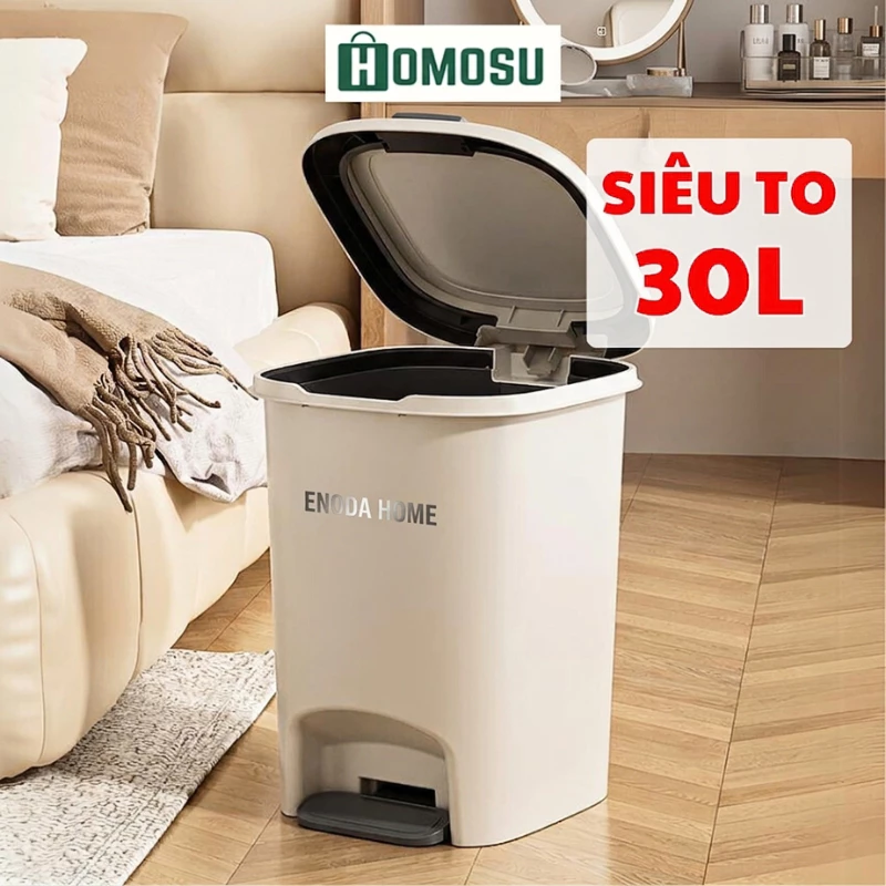 Thùng Đựng Rác Đạp Chân 20, 30L, Thùng Rác Có Nắp Đậy Chống Mùi, Thùng Đựng Rác Sang Trọng TR021