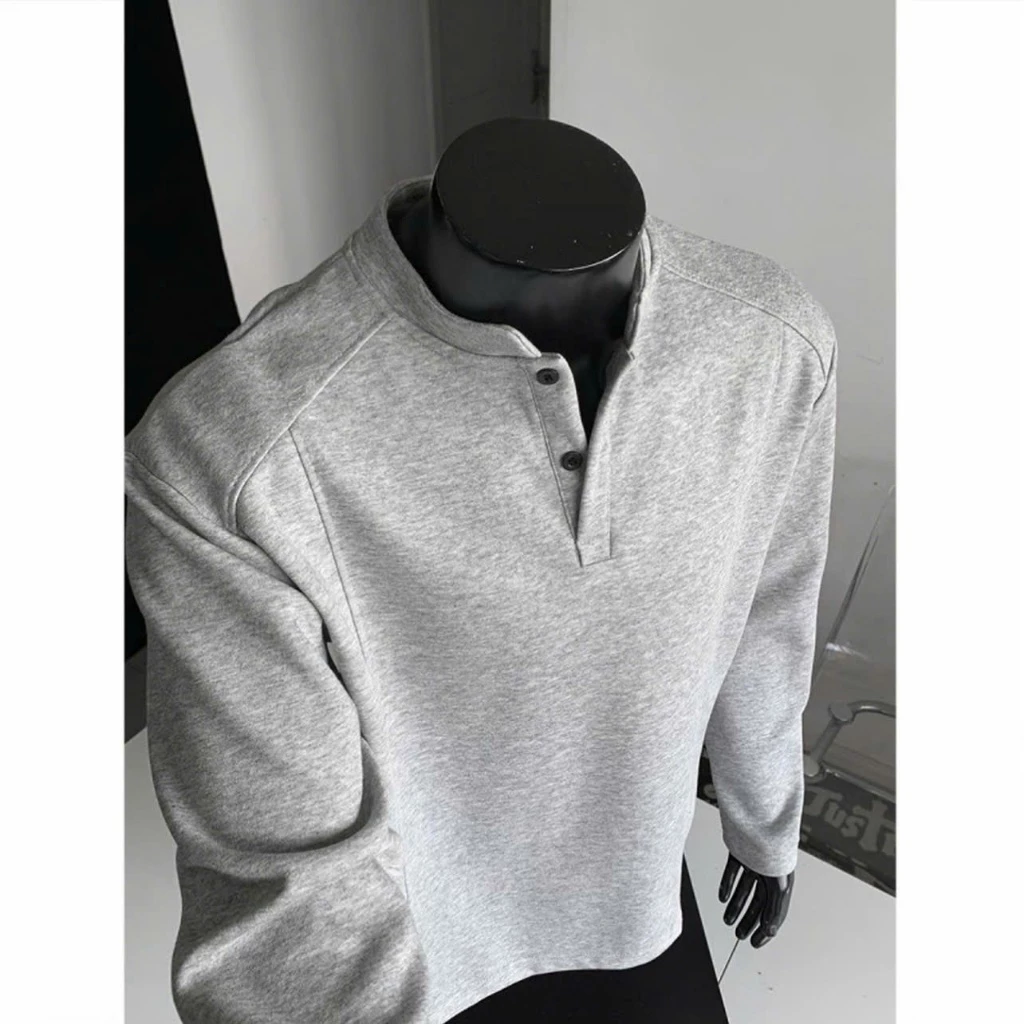 Áo Thun Dài Tay Cổ Tàu, Áo Nỉ Cổ Đứng, Tay Áo Dài, Thương Hiệu Hợp Xu Hướng Hiện Nay - Unti Store - LA10