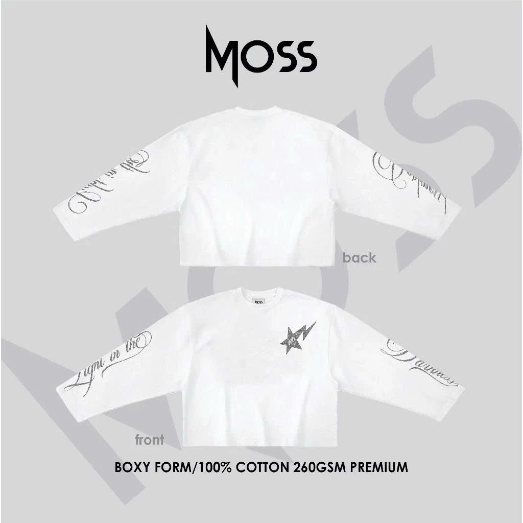 ( BEST SELLER) ÁO LONG SLEEVE IN NHŨ "LIGHT IN THE DARK" ÁO THUN TAY DÀI FORM BOXY  - MOSS.STU - 260GSM