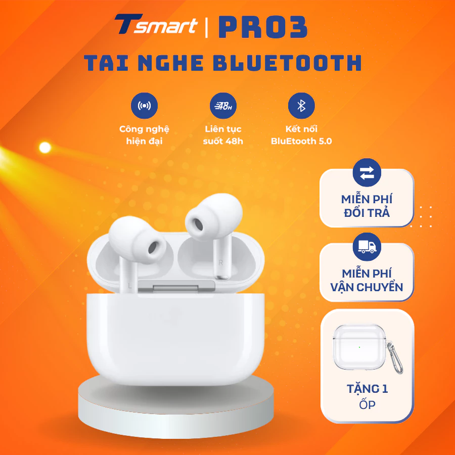 Tai nghe Bluetooth Không Dây Pro 3 Bản 8H Định Vị Đổi Tên Nghe Nhạc Dùng Cho Mọi Dòng Máy.