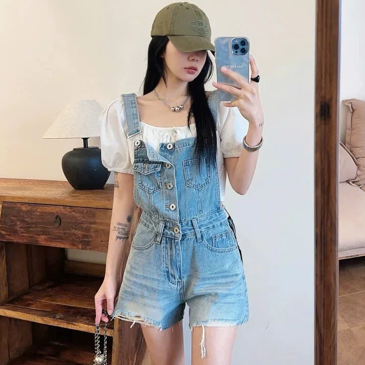 Yếm jean sooc basic cá tính siêu hot hit, Yếm đùi bò tôn da tôn dáng dễ co giãn nhẹ mẫu mới 2025 (HC9)