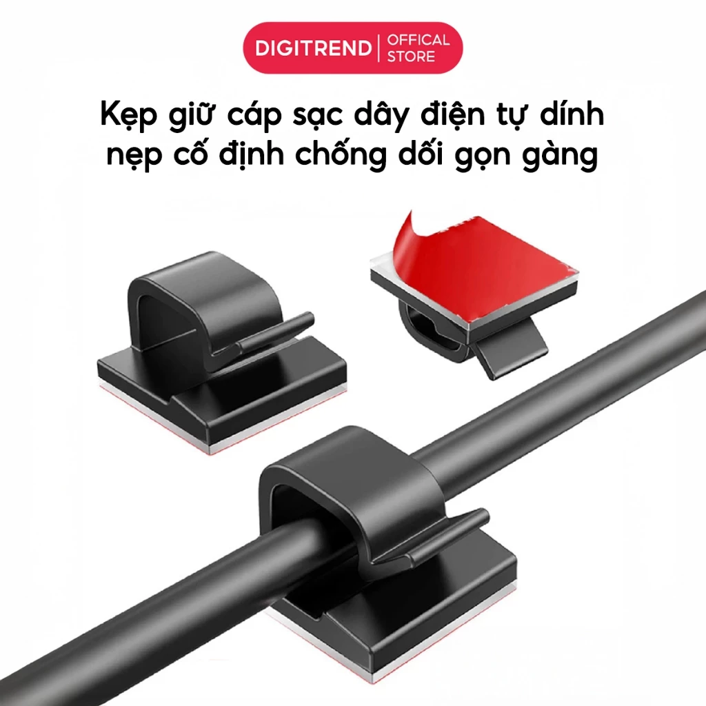 Miếng Dán Tường Đi Dây Điện Cáp Sạc Tự Dính Cố Định Giữ Cáp Tai Nghe Chuột Phím Laptop Điện Thoại
