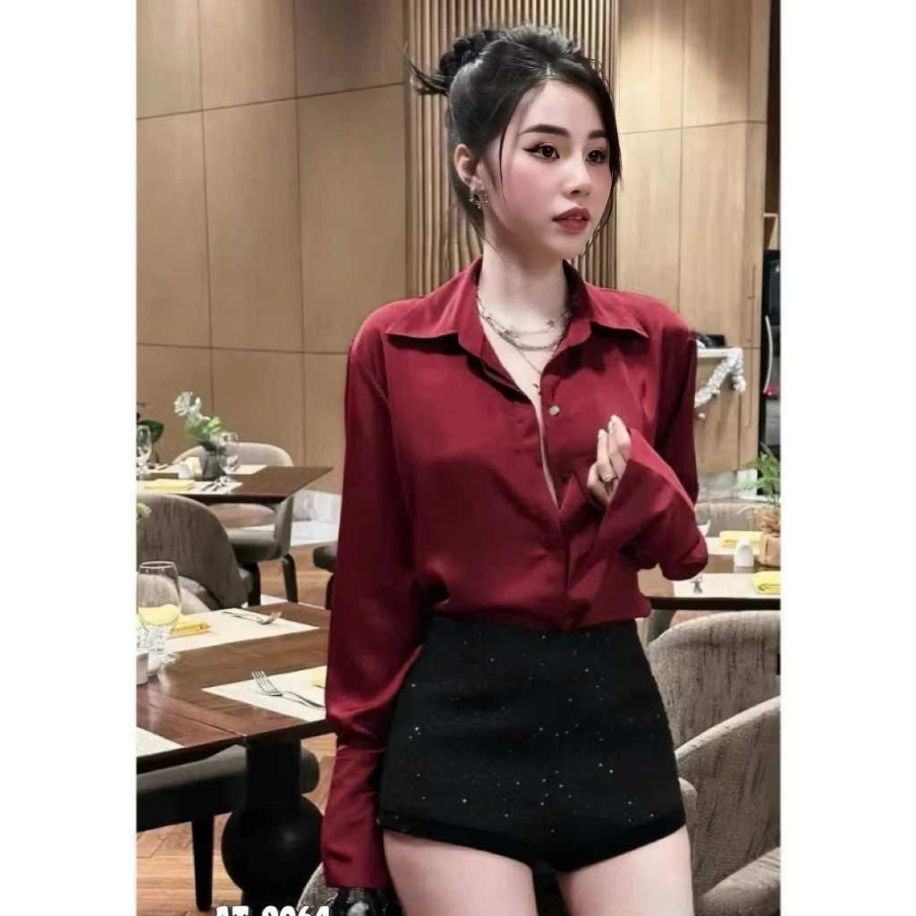 [BST 2026] Áo Sơ Mi Nữ Công Sở Lụa Cao Cấp BIGSIZE đủ 55-90kg Áo Dài Tay Phong Cách Hiện Đại AT9064