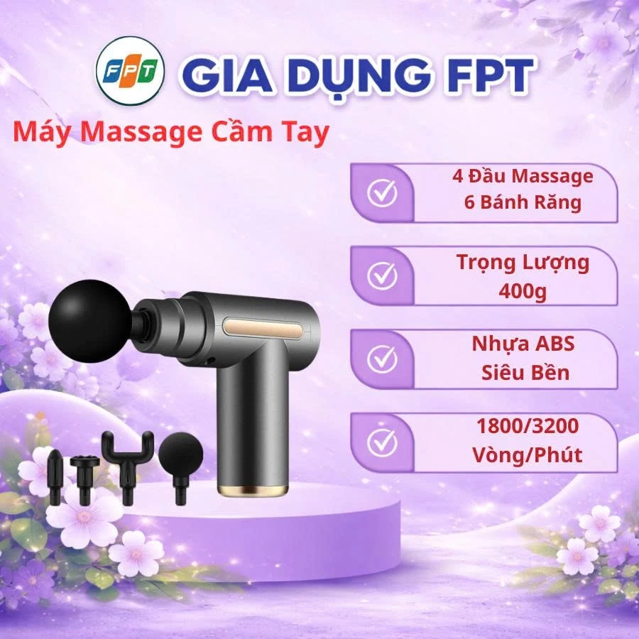Máy Massage Cầm Tay Mini, Súng Massage Cầm Tay Mini Toàn Thân 6 Cấp Độ Chuyên Sâu Đa Năng