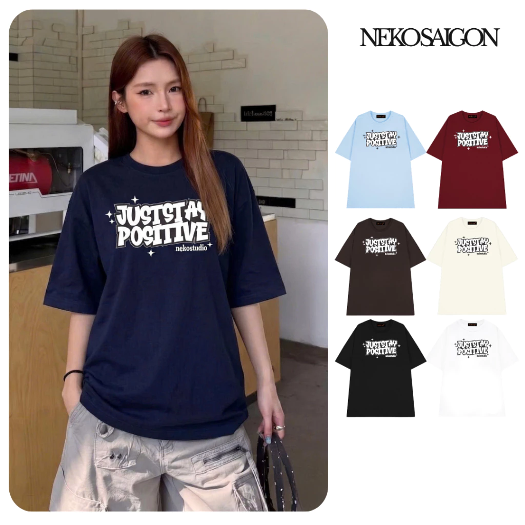 Áo thun tay lỡ form rộng unisex Neko.sg ATL486