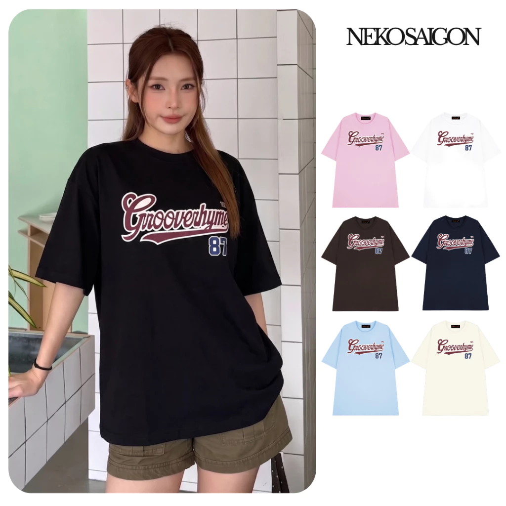 Áo thun tay lỡ form rộng unisex Neko.sg ATL406