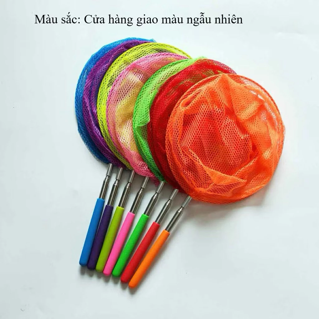 Vợt Tròn Bắt Cá Vớt Cá Cảnh hàng loại 1 Cán Rút Đủ Màu Đường Kính 20cm Cho Hồ Cá Cảnh