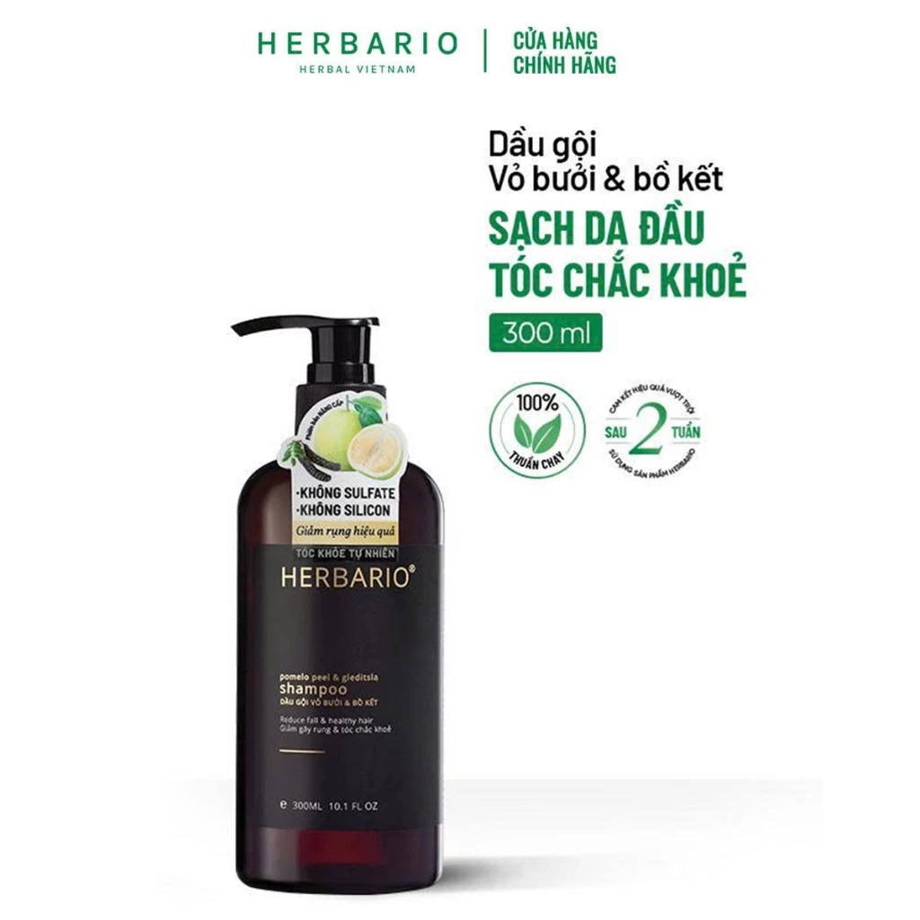 Bản Nâng Cấp - Dầu gội vỏ bưởi & bồ kết 300ml không sulfate không silicon