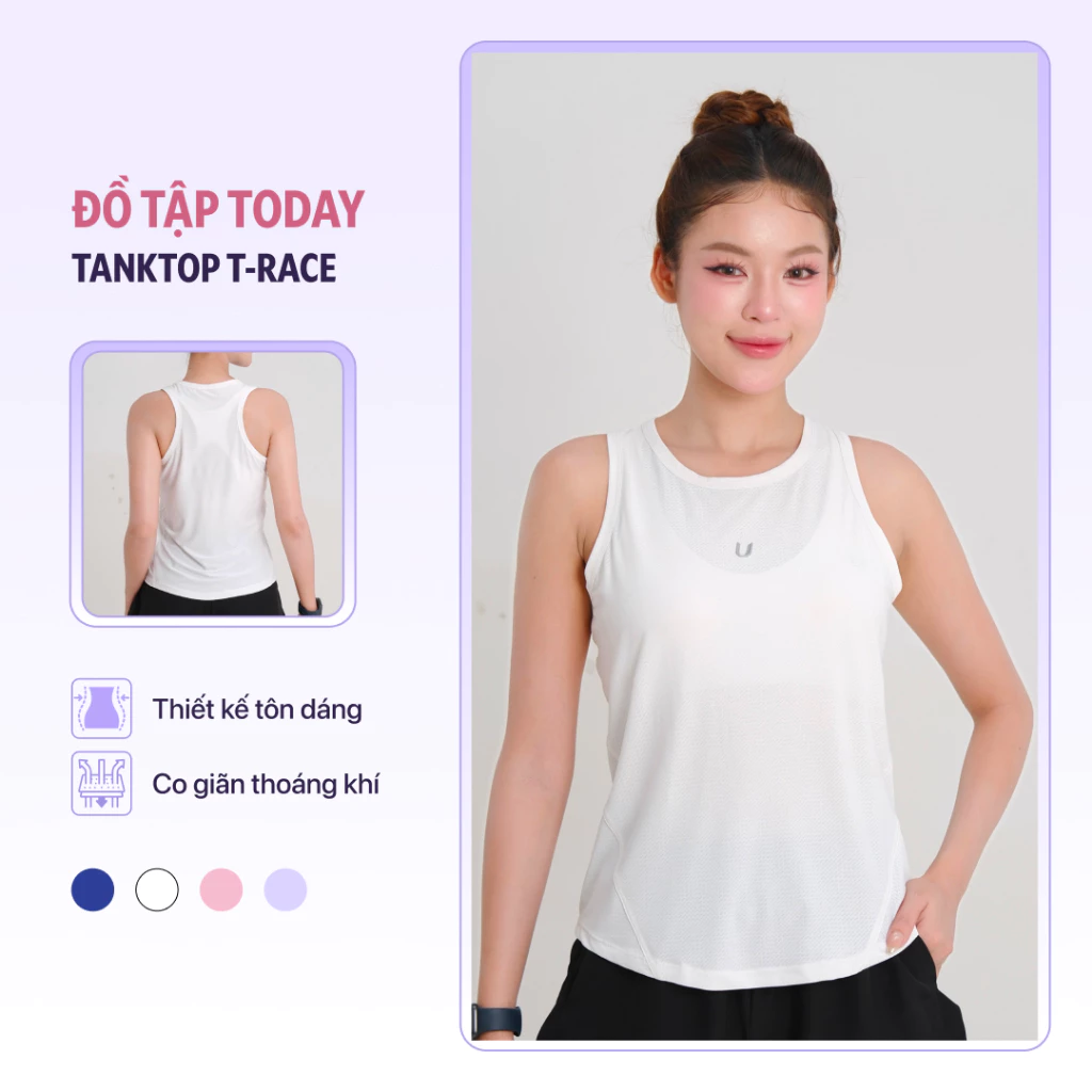 Áo Tanktop Nữ Chạy Bộ T-Race Tanktop Today U Wear Tập Thể Thao Regular Fit Siêu Nhẹ Thấm Hút Mồ Hôi