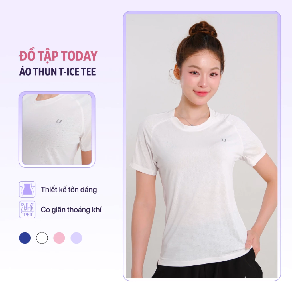 Áo thun chạy bộ nữ T-ice Tee Today U Wear tập thể thao siêu nhẹ, thấm hút, nhanh khô dáng Regular Fit