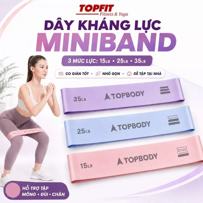 Dây Kháng Lực Silicon Phiên Bản Nâng Cấp Tập Mông Đùi Topbody-BAKLU02