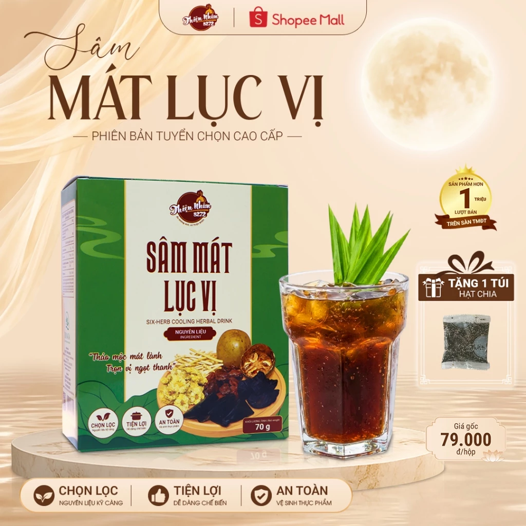 Sâm Mát Lục Vị Set Nguyên Liệu Nấu Từ 10-12 Lít - Tặng Kèm Hạt Chia