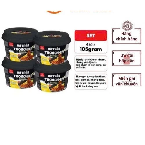 Mì Trộn Tô Tương Đen/ Spaghetti/ Hải Sản VIFON 105gr