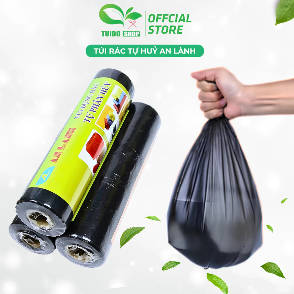 Cuộn Túi Đựng Rác Tự Tiêu An Lành Kích Thước Lớn, Cuộn 500g - TUIDO SHOP