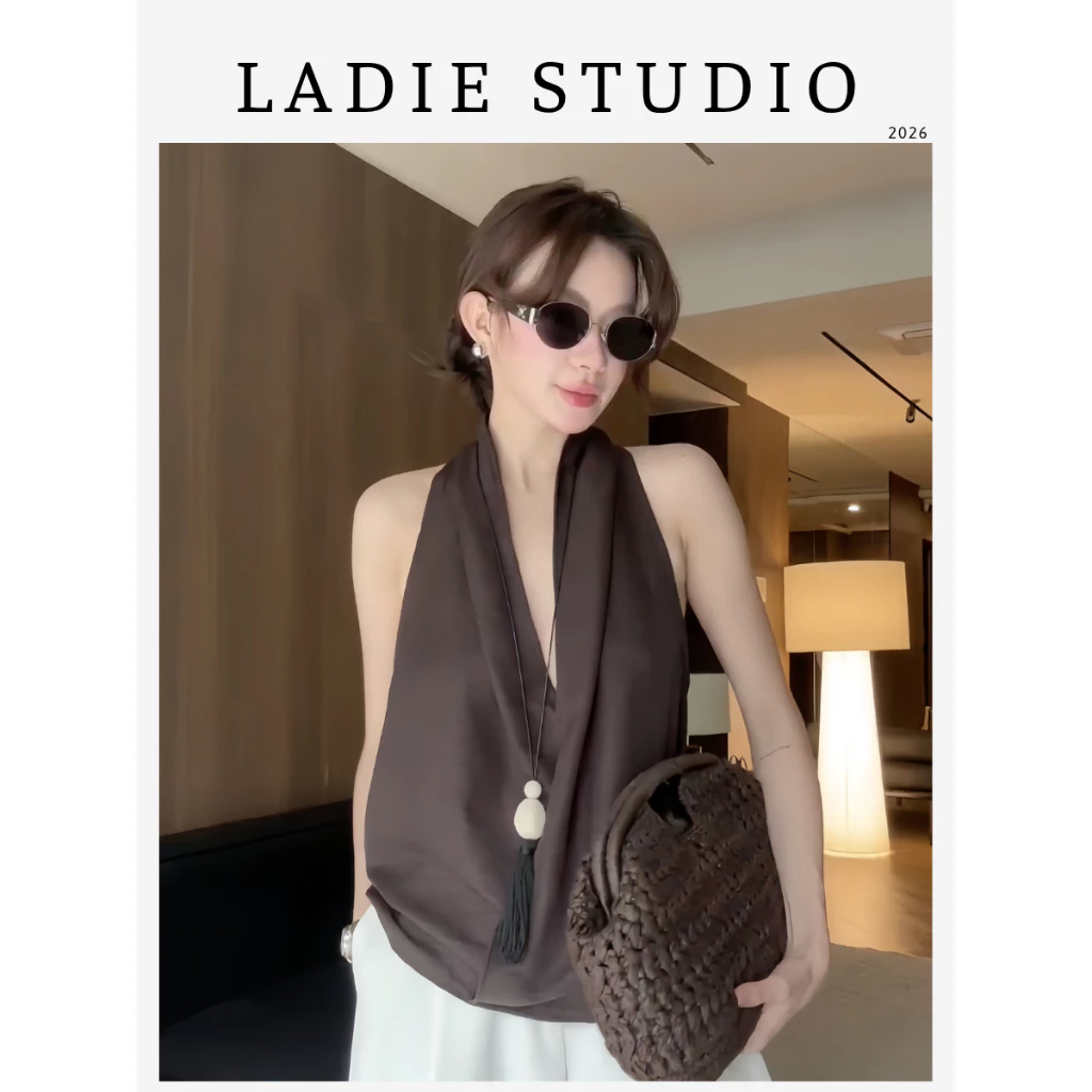 [LADIE STUDIO] Áo Gile Thanh Lịch – Áo gile nữ cổ V tối giản hiện đại AO41