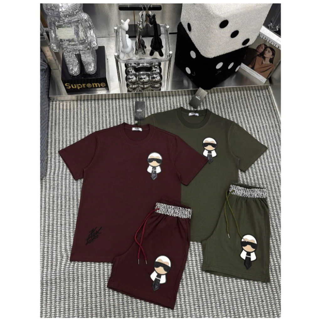 Set Bộ Áo Thun Kal + Quần Short Nam, Chất Cotton Dày thoáng mát cực trend 2026