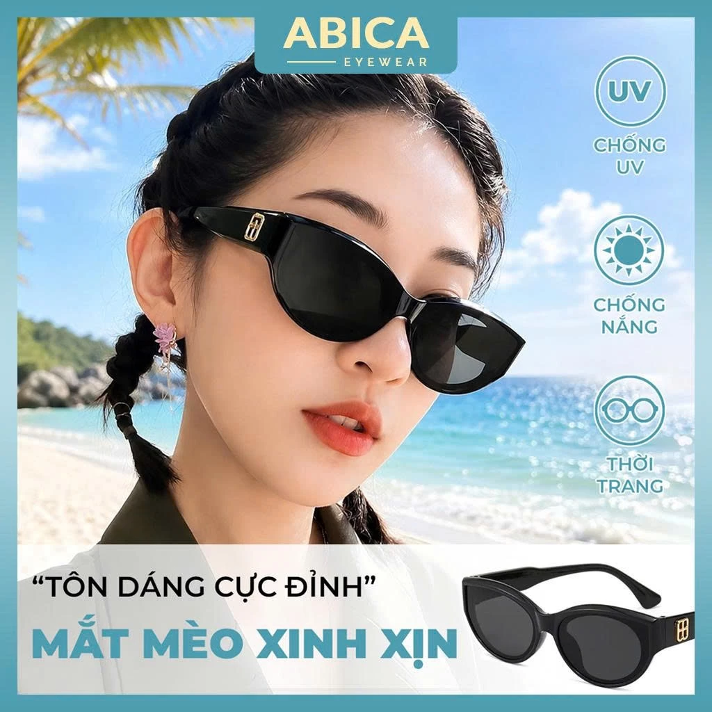 Kính mắt râm mát nữ nam,mắt kính phong cách retro Hàn Quốc siêu cá tính chống tia UV400 đi chơi đi biển siêu đẹp 314