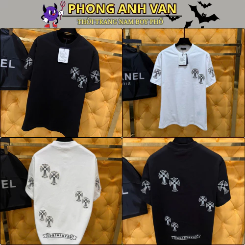 Áo Phông Nam Chôm Thêu Thánh Gía Siêu Chất - Áo Thun Nam Nữ Chất Cotton Tháng Mát