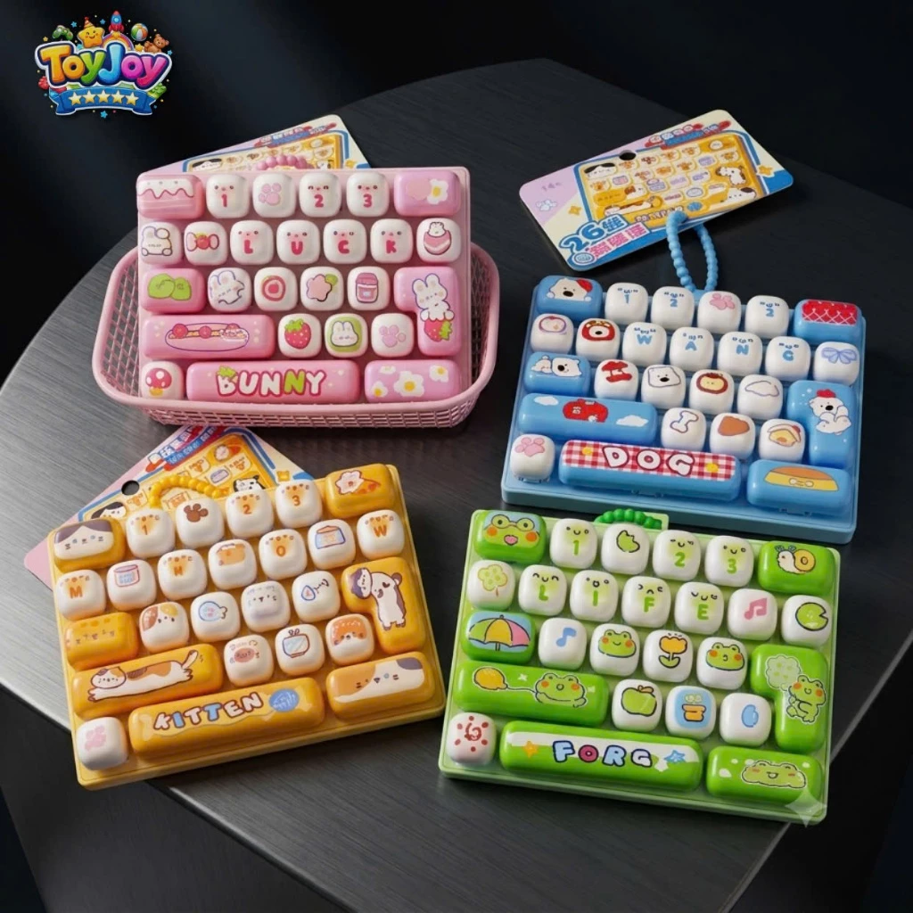 Đồ Chơi Giảm Căng Thắng Bàn Phím 26 Ô Phong Cách Hoạt Hình - Thiết Kế Tháo Rời Từng Nút - Móc Treo Trang Trí Dễ Thương