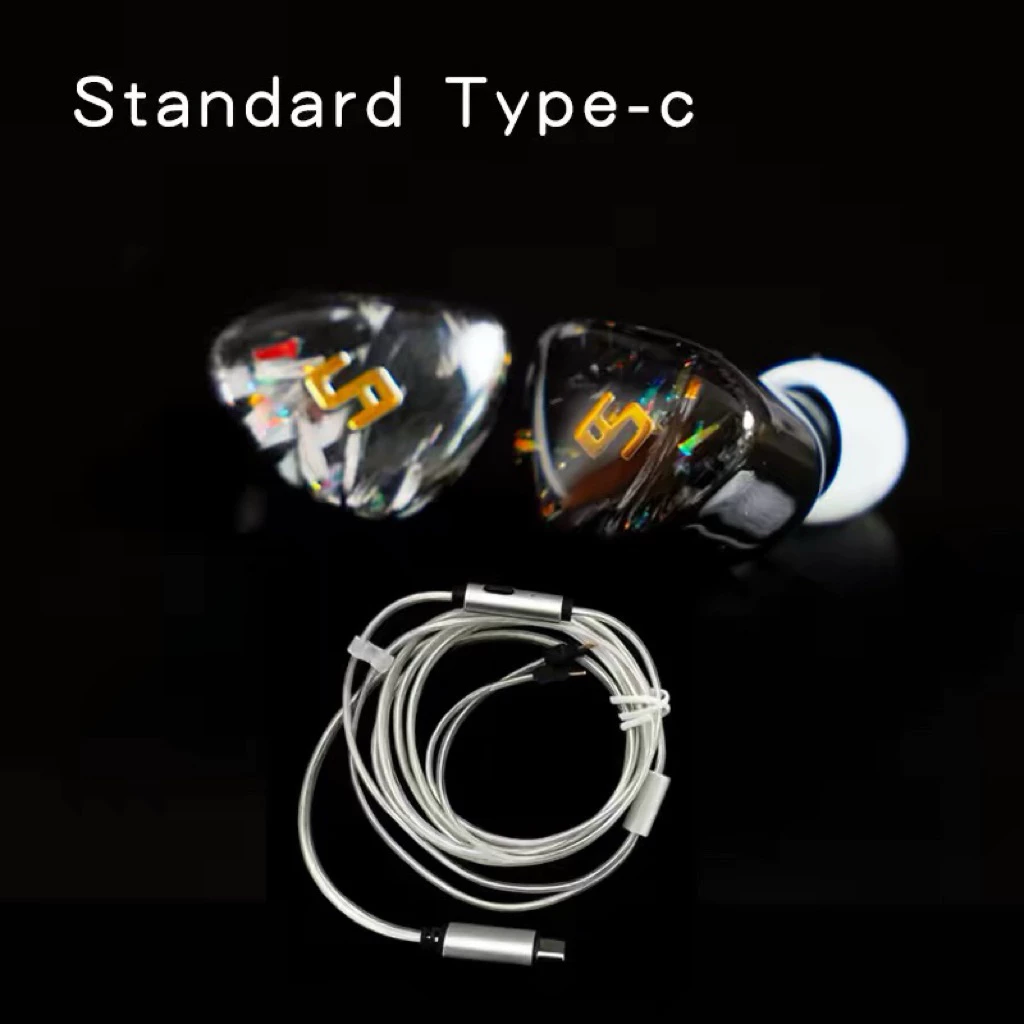 🎧(NEW-BH6T) Tai Nghe IEM VE UA Guangzhi Hi-Fi Dynamic 10mm Mạ Titanium Beryllium | Dây Bạc 2Pin 0.78mm | Type-C DSP |