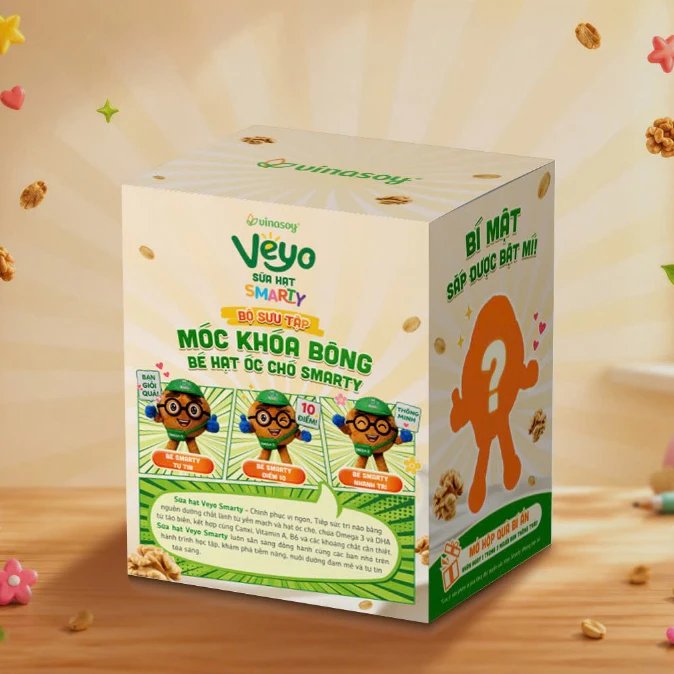 [Gift] Móc khóa bông - Bé hạt óc chó sữa hạt Veyo Smarty