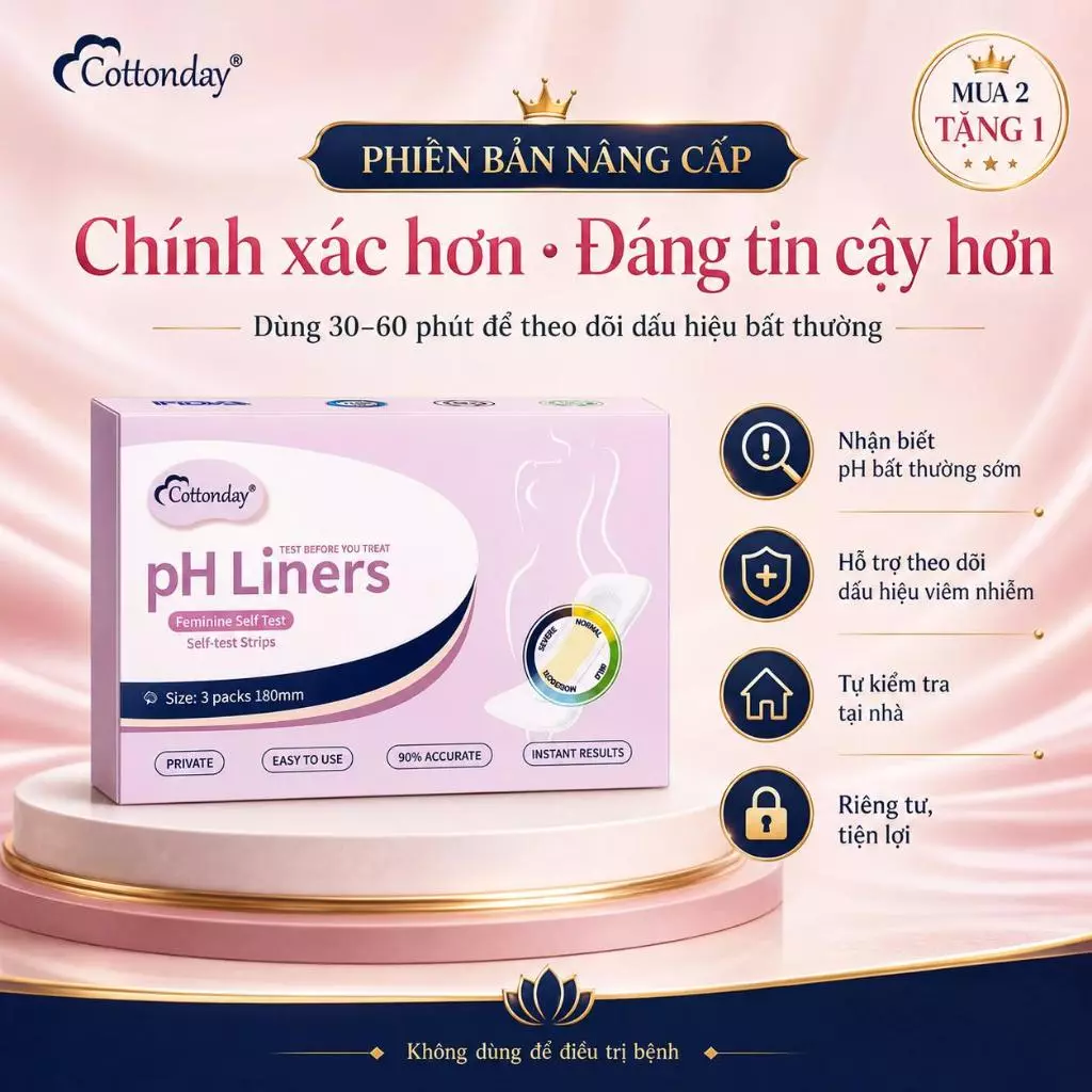 Băng vệ sinh thử viêm phụ khoa ngoài kỳ kinh, kiểm tra viêm vùng kín do vi khuẩn, dịch và khí hư