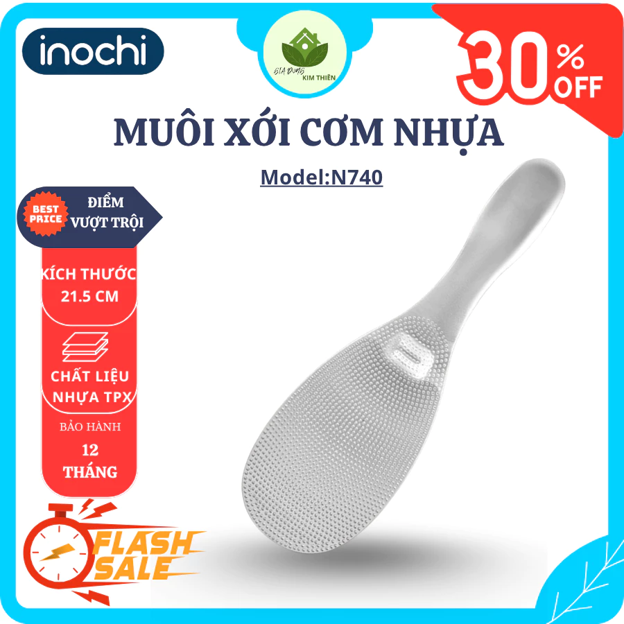 Muôi Xới Cơm Nhựa CHOCKMEN N740 Thiết Kế Chống Dính, Xới Cơm Dễ Dàng, Không Làm Xước Lòng Nồi - Gia Dụng Kim Thiên