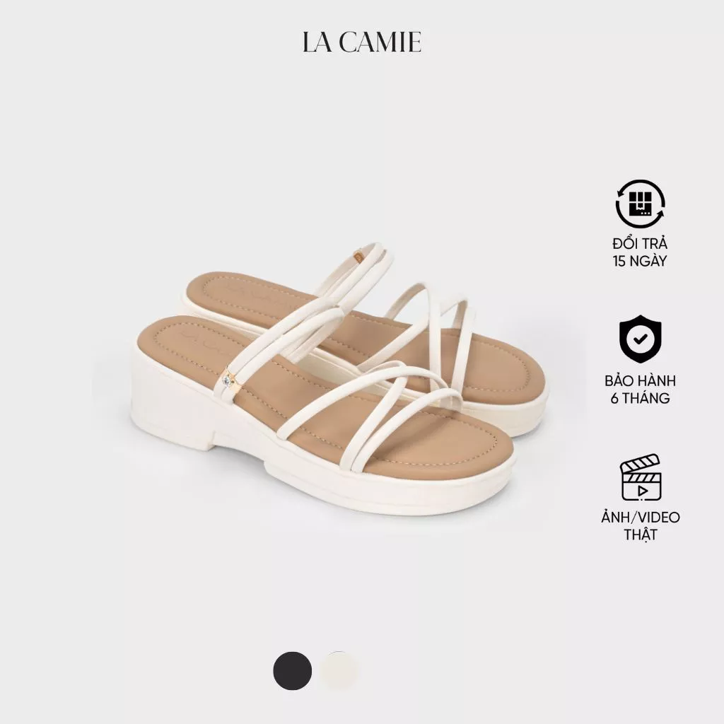 Sandal quai linh hoạt chất liệu Da chống trầy với thiết kế đơn giản dễ phối thương hiệu La Camie  SD6LB0608